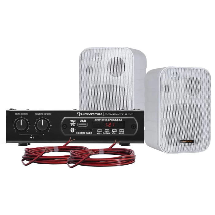 Kit Som Ambiente 200W Musical AMBIENCE 2000 Branco HAYONIK