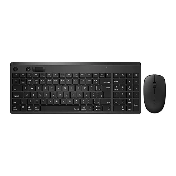 Kit Teclado E Mouse Sem Fio Raapoo Preto Novo