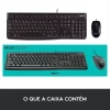 Kit Teclado e Mouse Com Fio Logitech MK120