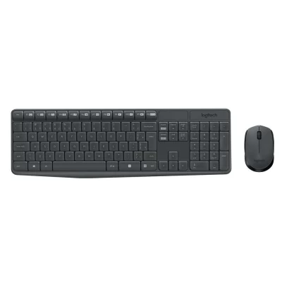 Kit Teclado e Mouse Wireless MK235 Preto Logitech