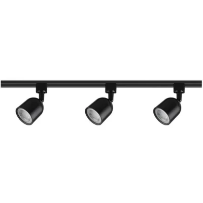 Kit Trilho eletrificado Com 3 Spots Led 27W 6500K Preto