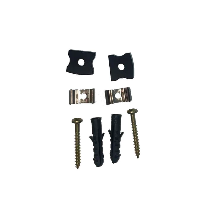 Kit de Fixação Para Perfil Sobrepor Preto Até 12mm