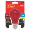 Lâmpada A60 Filamento LED E27 4W Vermelho Autovolt