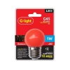 Lampada Bolinha Color Led, Vermelho, 1 W, 220V E27 Novo