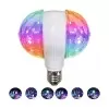 Lâmpada De Led Giratória Rgb P/ Festas Com Adaptador Tomada