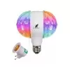 Lâmpada De Led Giratória Rgb P/ Festas Com Adaptador Tomada