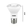 Lâmpada De Led Par20 7W 2700K Dimerizavel E27 Ip65 Taschibra