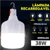 Lâmpada De Led Portátil 38W Recarregável Branca X-Cell