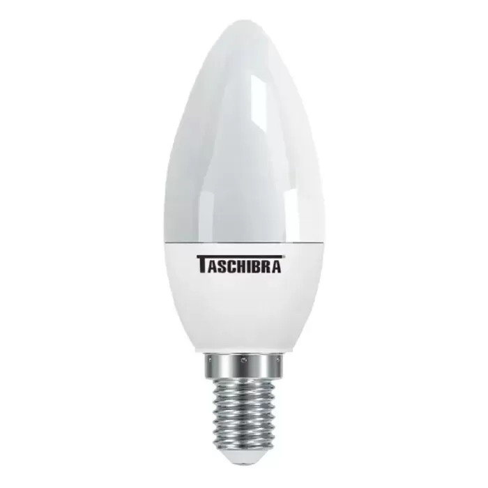 Lâmpada De Led Vela 3W 2700K E14 Com Adaptador P/ E27 Branca