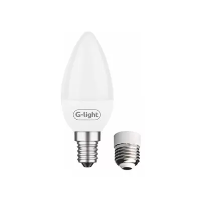 Lâmpada De Led Vela C37 E14 4w 3000k Autovolt Branca Glight