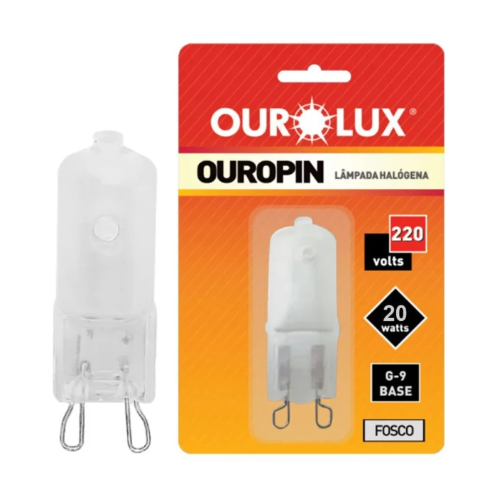 Lâmpada Halógena Ouropin G9 20W 220V Amarelo Ourolux