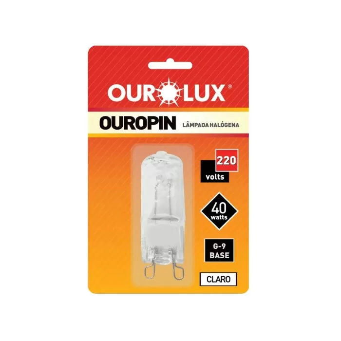 Lâmpada Halogena Ouropin G9 40W 220V Clara Ourolux Novo