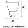 Lâmpada LED MR11 GU10 3,5W Branco frio Bivolt Blumenau