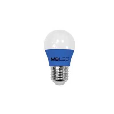 Lâmpada Led Bolinha G45 5W Azul Bivolt Mbled Novo