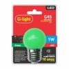 Lâmpada Led Bolinha G45 Decorativa E27 1W 220V Verde Nova