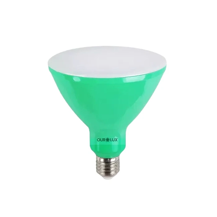 Lâmpada Super Led Par38 16W Luz Verde Bivolt E27 Ourolux