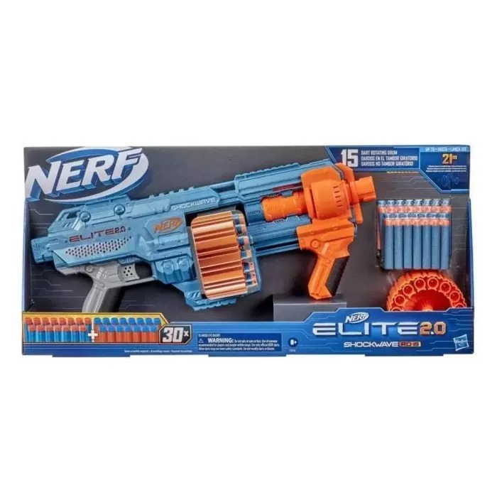 Lançador Nerf Elite 2.0 Shockwave RD15 Hasbro - E9531