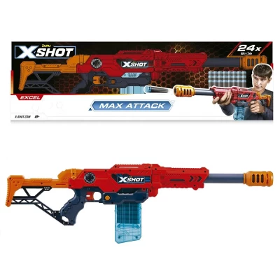 Lançador X-Shot Max Attack Vermelho Com 24 Dardos