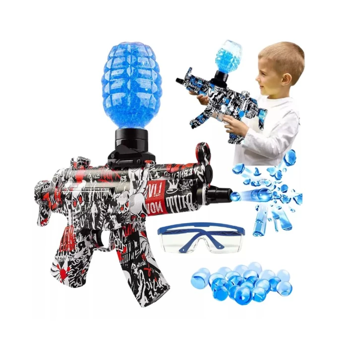Lançadora Bolinha De Gel Recarregável MP5 7-8mm Colorida