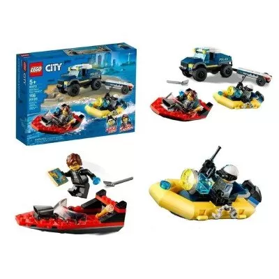 Lego City Kit Polícia E Ladrão Fuga Barco 166 Peças Original