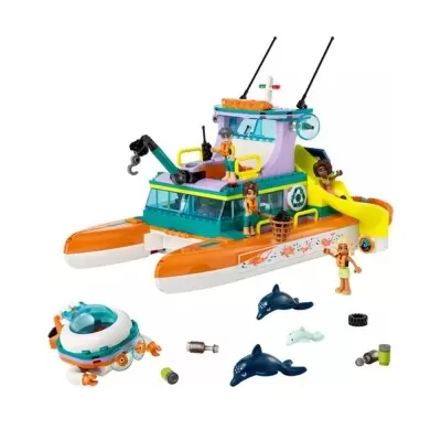 Lego Friends De Montar - Barco De Resgate Marítimo 41734