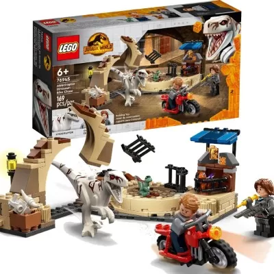 Lego Jurassic World Atrociraptor Perseguição de Moto 76945