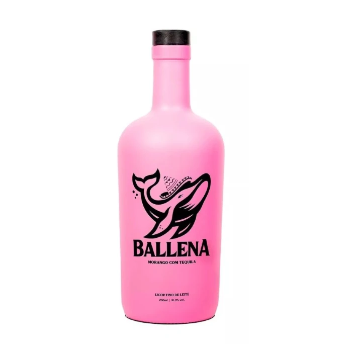 Licor Ballena Fino Sabor Morango Com Tequila 750ml