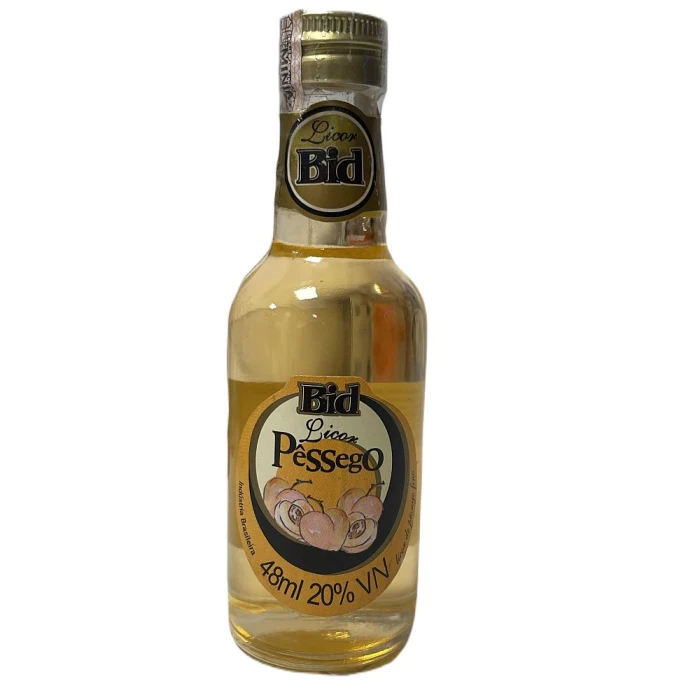 Licor Bid Sabor Pêssego 48ml Unidade