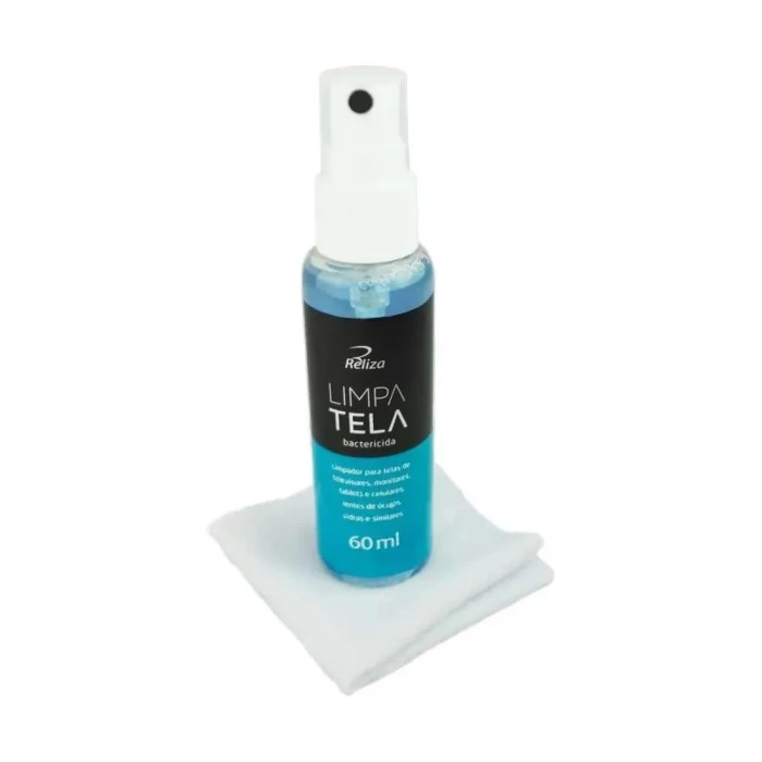 Limpa Telas,Lentes Bactericida com Flanela Microfibra Reliza