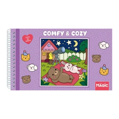 Livro De Colorir Comfy E Cozy 96pg 84891 Rosa