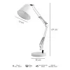 Luminária/Abajur De Mesa Klas Cor Branco 1XE27 MbLed