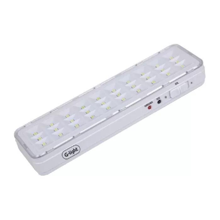 Luminária De Emergência Slim 30 Leds 1.2W 6500K Glight