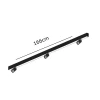 Luminária Led Spire Linear + 3 Spot MR11 GU10 Preto Fosco