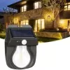 Luminária Solar Com Led Branco Com Sensor Cl-118 Preta