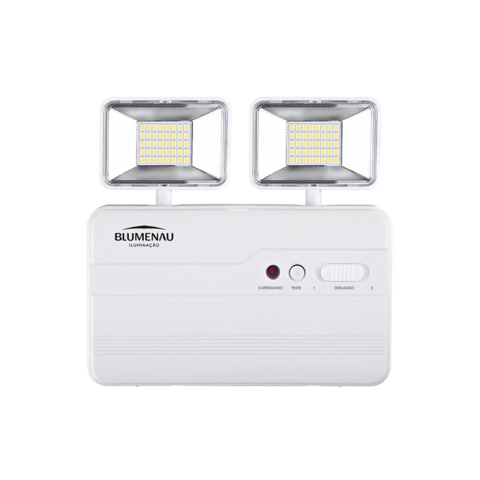 Luminária de Emergência LED Blumenau 10W 2 Faróis 6.500K