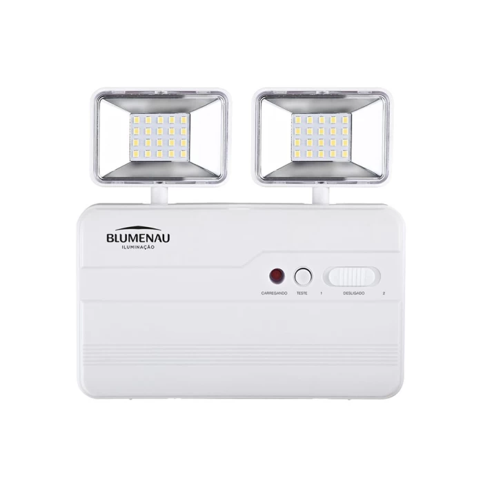 Luminária de Emergência Led 5W 2 Faróis 6.500K Branco