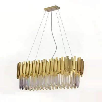 Lustre Fancy Retangular 90cm Dourado SKY3013-1 Skylight