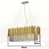 Lustre Fancy Retangular 90cm Dourado SKY3013-1 Skylight