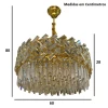 Lustre Lor E14x9 60X26CM Redondo Dourado Skylight