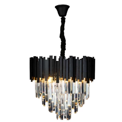 Lustre de Cristal Midas 55 Preto 550mm Bivolt Blumenau