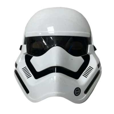 Mascara Infantil Stormtrooper Branca Com Marcas De Uso