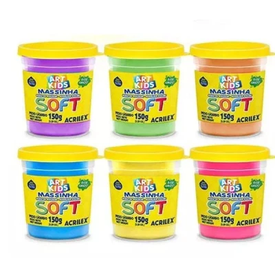 Massinha De Modelar Infantil ArtKids Cor Sortida 150g