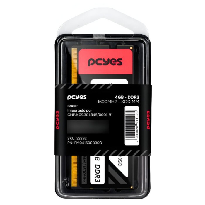 Memoria Pcyes 4gb Ddr3 1600mhz Sodimm Pm041600d3