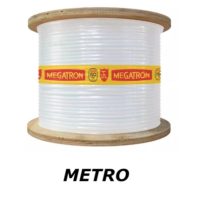 Metro De Cabo Coaxial 06 95% Cor Branco Megatron