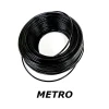 Metro De Fio Flexível Elétrico 4MM Cor Preto Megatron