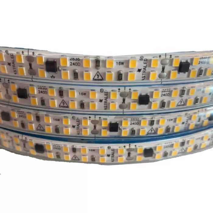 Metro De Fita Led Dupla 16W/m 3000K 11mm 220v FT-5844