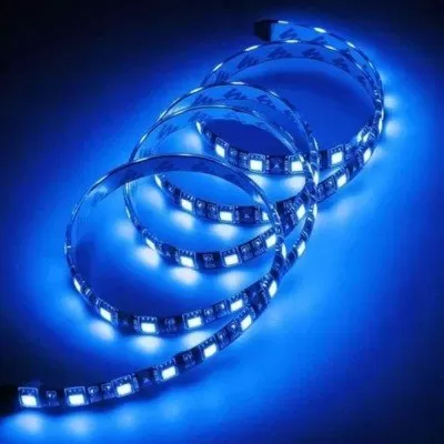 Metro fita de LED Azul 60Leds/M 220V com proteção plástica