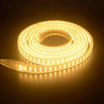 Metro fita de LED Duplo Branco quente 120Leds/M 220V