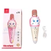 Microfone Bluetooth Para Karaoke Gato Rosa KA-9768 Kapbom