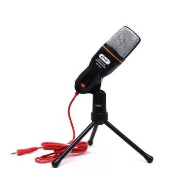 Microfone Condensador Com Tripé Preto P2 Mod KP-917 Knup